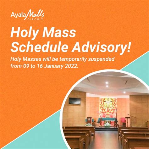 ayala mass schedule|We hold mass and services .